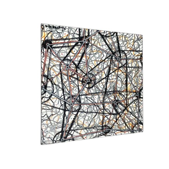 Abstract Geometric Painting On Canvas By Trevor Williamson - Picture 2 of 9